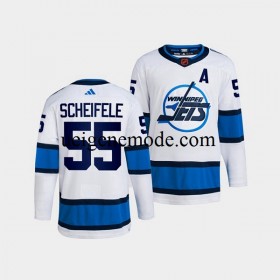 Herren Winnipeg Jets Eishockey Trikot Mark Scheifele 55 Adidas 2022 Reverse Retro Weiß Authentic